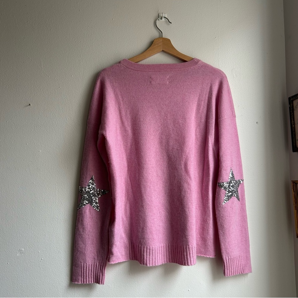 Zadig & Voltaire Pink Cici Sweater Star Patches